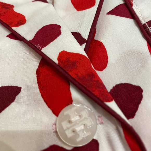 Tory Burch Leanne Lips Printed Pajama PJ Pants Set - Picture 3 of 5